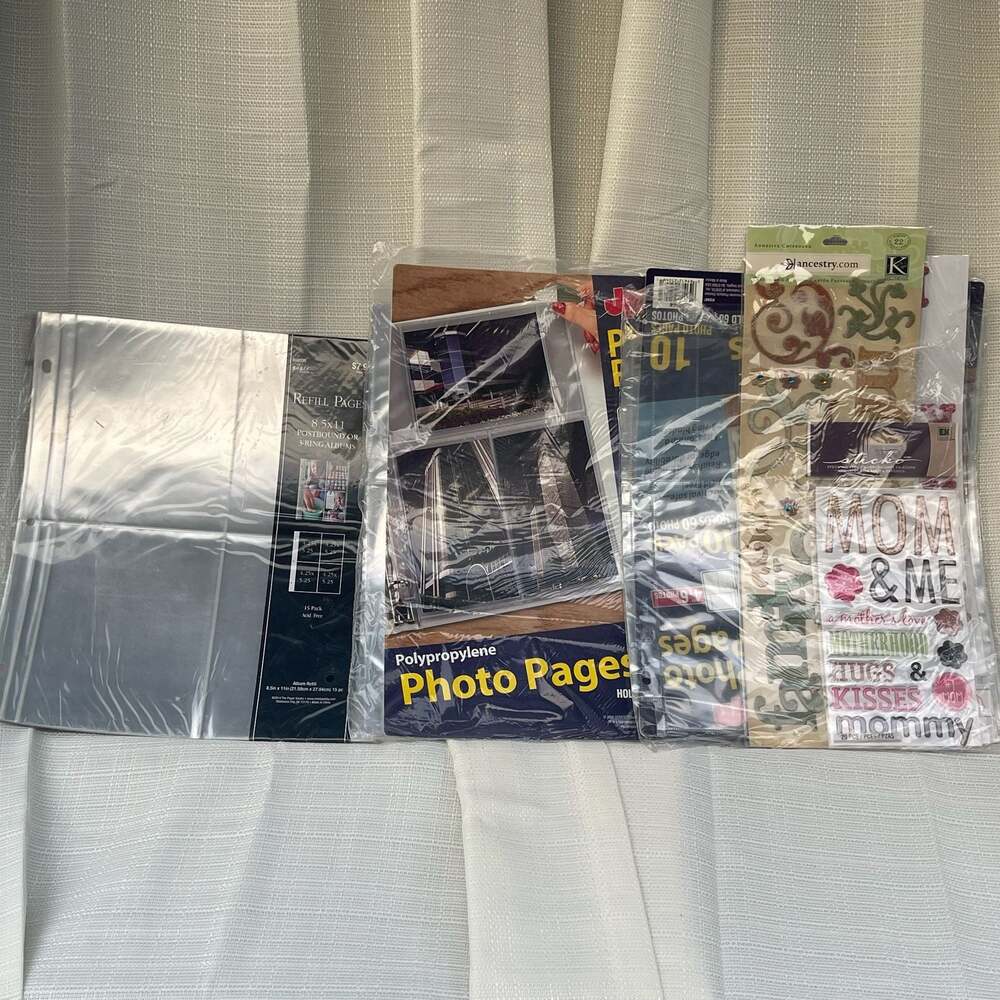 Lot of Scrapbooking Supplies The Paper Studio Photo Pages Centis Sticko Stickers